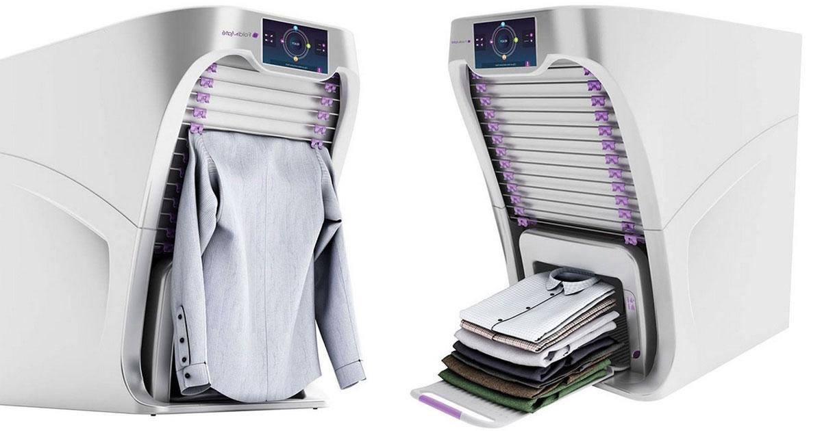 Esta nova máquina passa e dobra as roupas por ti, o sonho de todas nós ...
